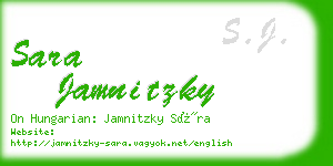 sara jamnitzky business card
